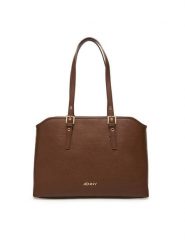 JENNY Torebka C-JEN-L-012-08 Brązowy. Brązowe torebki do ręki damskie Jenny, bez wzorów, z materiału, bez dodatków. Za 159.99 zł.