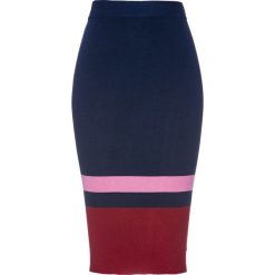 Spódnica bonprix ciemnoniebiesko-bordowo-różowy bez. Niebieskie spódnice damskie bonprix. Za 74.99 zł.
