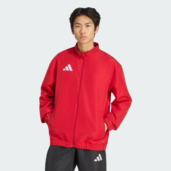 Bluza reprezentacyjna Entrada26. Białe bluzy męskie Adidas, l, bez wzorów, z materiału, bez kaptura, na fitness i siłownię, climacool (adidas). Za 134.99 zł.