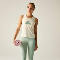 Damska kamizelka z grafiką Harmonic. Białe koszulki sportowe damskie Dare 2b, bez wzorów, z lyocellu, bez kołnierzyka, bez ramiączek, na fitness i siłownię. Za 119.99 zł.