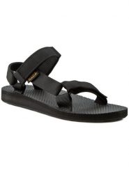 Teva Sandały Original Universal 1003987 Czarny. Czarne sandały damskie Teva, bez wzorów, z materiału, bez obcasa, bez zapięcia. Za 299.99 zł.