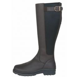 Kozaki zimowe skórzane damskie HKM Glasgow Style. Brązowe kozaki damskie HKM, ze skóry, bez obcasa. Za 531.00 zł.