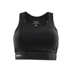 Koszulka treningowa damska Craft 1907370999000. Czarne koszulki sportowe damskie Craft, l, bez wzorów, z materiału, bez kołnierzyka, bez ramiączek, do biegania. Za 171.00 zł.