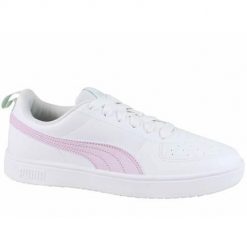 Buty do chodzenia damskie Puma Rickie Jr. Białe obuwie sportowe damskie Puma, bez wzorów, z materiału, trekkingowe. Za 218.00 zł.