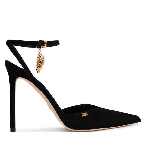 Szpilki Elisabetta Franchi. Czarne szpilki damskie Elisabetta Franchi, bez wzorów, bez obcasa, bez zapięcia. Za 2,439.00 zł.