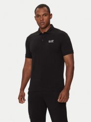 EA7 Emporio Armani Polo 8NPF14 PJVQZ 1200 Czarny Regular Fit. Czarne koszulki polo męskie EA7 Emporio Armani, l, bez wzorów, z bawełny, bez ramiączek. Za 229.99 zł.