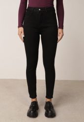 Czarne Dopasowane Jeansy z Bawełną o Kroju Skinny z Wysokim Stanem Chacinta. Czarne jeansy damskie Born2be, z podwyższonym stanem. Za 119.99 zł.