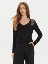 Morgan Sweter 242-MCOURSE Czarny Regular Fit. Czarne swetry damskie Morgan, xs, bez wzorów, z syntetyku, bez kołnierzyka, bez ramiączek, bez kaptura. Za 149.99 zł.