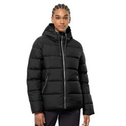 Kurtka turystyczna damska Jack Wolfskin Frozen Palace. Czarne kurtki damskie Jack Wolfskin, na zimę, xl, bez wzorów, z poliesteru, bez kaptura. W wyprzedaży za 631.00 zł.