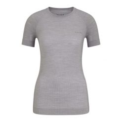 Koszulka damska Falke Wool-Tech Light. Szare koszulki sportowe damskie Adidas, bez wzorów, z jersey, bez kołnierzyka, bez ramiączek, do piłki nożnej. Za 390.00 zł.