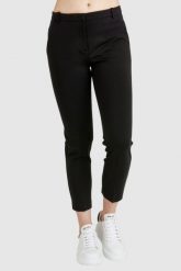 PINKO Czarne spodnie cygaretki damskie. Czarne spodnie materiałowe damskie Pinko, s, bez wzorów, z tkaniny. W wyprzedaży za 399.99 zł.