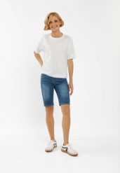 Szorty jeansowe, Slim Fit, E-NEDA. Niebieskie szorty damskie Volcano, s, bez wzorów, z bawełny, klasyczne. Za 149.99 zł.