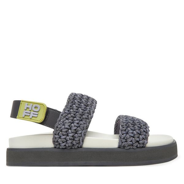 Sandały HOFF. Niebieskie sandały damskie HOFF, bez wzorów, bez obcasa, na płaskiej podeszwie, bez zapięcia. Za 289.99 zł.