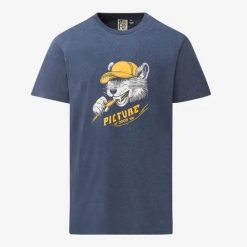 T Shirt Picture Ryker Blue. Niebieskie t-shirty męskie Picture, l, bez wzorów, z jeansu, casualowe, bez kołnierzyka. Za 156.51 zł.