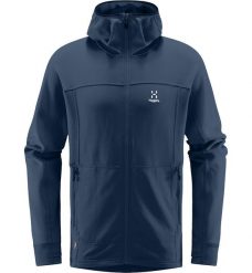 Męska Turystyka Bluza z Kapturem Lekka Oddychająca Haglöfs Betula Hood. Niebieskie bluzy męskie Haglöfs, m, bez wzorów, z tkaniny, z kapturem. Za 299.00 zł.