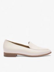 Kremowo-białe mokasyny ze skóry licowej. Brązowe mokasyny damskie Ryłko, ze skóry, eleganckie. Za 349.99 zł.