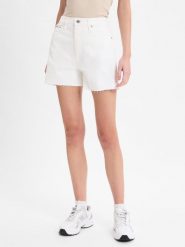 Calvin Klein Jeans szorty dżinsowe Kobiety Bawełna biały, 31. Białe szorty damskie Calvin Klein Jeans, bez wzorów, z bawełny. Za 249.95 zł.