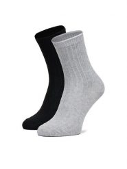 Nine West Skarpety długie CEO_AS_NW_08_W_AW25 (2 PACK) Czarny. Czarne skarpety damskie Nine West, bez wzorów, z materiału. Za 39.99 zł.