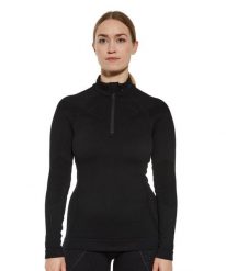 Bluza damska z krótkim ekspresem wełniana Brubeck EXTREME MERINO. Czarne bluzy damskie Brubeck, na zimę, xl, bez wzorów, z materiału, bez kaptura. Za 462.49 zł.