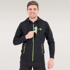 Męska bluza z kapturem ULTRASOFT. Czarne bluzy sportowe męskie BODYCROSS, l, bez wzorów, z materiału, z kapturem, do biegania. Za 322.99 zł.