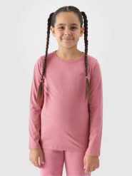 4F Longsleeve regular gladki dziewczęcy - różowy 122 (6-7 lat). Czerwone t-shirty i topy dla dziewczynek 4f, bez wzorów, z bawełny, bez ramiączek. W wyprzedaży za 39.99 zł.