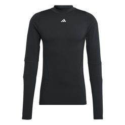 Koszulka męska adidas Techfit COLD.RDY Long Sleeve. Białe koszulki sportowe męskie Adidas, l, bez wzorów, bez kołnierzyka, bez ramiączek, do piłki nożnej, techfit (adidas). W wyprzedaży za 172.90 zł.