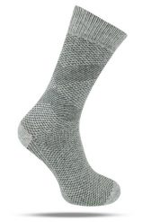 Ciepłe Wełniane Skarpetki Zimowe - Drobny Wzór, Popiel. Szare skarpety męskie His Story, bez wzorów, z elastanu. Za 39.99 zł.
