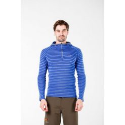 Bluza Turystyczna Męska Termoaktywna Woolona 100% Merino Thor z Kapturem. Niebieskie bluzy męskie WOOLONA, l, bez wzorów, z kapturem. W wyprzedaży za 405.00 zł.