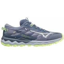 Buty do biegania w terenie damskie Mizuno WaveDaichi 7. Szare obuwie sportowe damskie Mizuno, bez wzorów, z materiału, do biegania. W wyprzedaży za 456.95 zł.