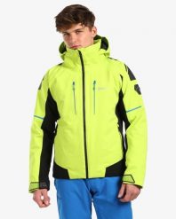 Męska kurtka narciarska Kilpi TURNAU-M. Zielone kurtki snowboardowe męskie Kilpi, m, bez wzorów, z materiału, długie, bez kaptura, narciarskie. Za 844.50 zł.