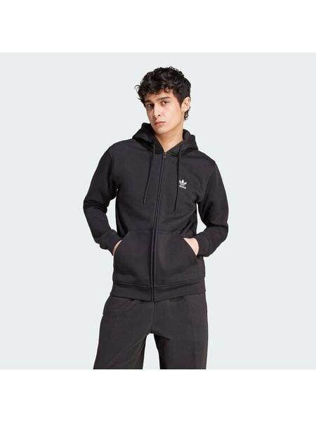 Adidas Bluza Trefoil Essentials IW5791 Czarny Regular Fit. Czarne bluzy męskie Adidas, m, bez wzorów, z bawełny, bez kaptura. Za 184.99 zł.