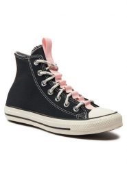 Converse Trampki Chuck Taylor All Star Grid A08101C Czarny. Czarne trampki i tenisówki damskie Converse, bez wzorów, z materiału, retro, bez zapięcia. Za 229.99 zł.