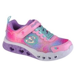 Buty do chodzenia dziewczęce, Skechers Flutter Heart Lights. Czerwone buty sportowe dziewczęce Skechers, bez wzorów, bez zapięcia, trekkingowe. Za 249.99 zł.