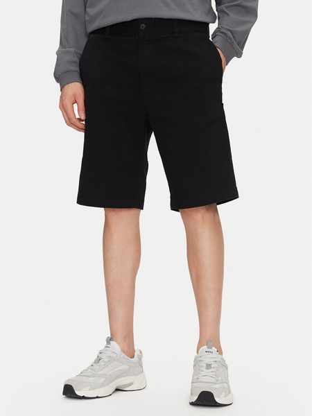 HUGO Szorty materiałowe Dante242 50510605 Czarny Regular Fit. Czarne szorty męskie Hugo, m, bez wzorów, z bawełny. Za 199.99 zł.
