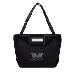 Torebka Max Mara Beachwear. Czarne torebki do ręki damskie Max Mara Beachwear, bez wzorów, bez dodatków. Za 1,024.00 zł.