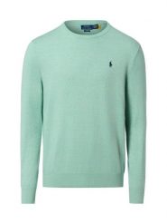 Polo Ralph Lauren Męski sweter z dzianiny Mężczyźni Bawełna (100%) zielony marmurkowy, L. Zielone swetry przez głowę męskie Polo Ralph Lauren, l, bez wzorów, z bawełny, bez kołnierzyka. Za 819.95 zł.
