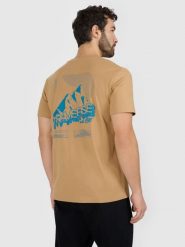 4F Чоловічий regular T-shirt з принтом - бежевий XXL. T-shirty męskie 4f, xxl, bez wzorów, bez kołnierzyka. W wyprzedaży za 579.90 zł.