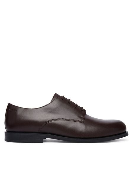 Calvin Klein Półbuty Ess Rubber Derby Lth HM0HM02056 Brązowy ciemny. Brązowe eleganckie półbuty Calvin Klein, ze skóry, wizytowe, bez zapięcia. Za 649.99 zł.