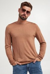 Sweter męski wełniany Lelios JOOP! JEANS. Swetry przez głowę męskie JOOP! Jeans, m, bez wzorów, z jeansu, bez kołnierzyka. W wyprzedaży za 502.52 zł.