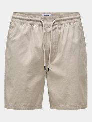 Only & Sons Szorty materiałowe Tel 22027949 Beżowy Regular Fit. Brązowe szorty męskie Only & Sons, m, bez wzorów, z bawełny. Za 99.99 zł.