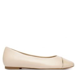 Baleriny Caprice. Brązowe baleriny damskie Caprice, bez wzorów, bez obcasa. Za 329.99 zł.