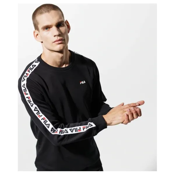 Fila Bluza Aren Crew Shirt , czarny, rozmiar S. Czarne bluzy męskie Fila, m, bez wzorów, z bawełny, bez kaptura. W wyprzedaży za 269.99 zł.