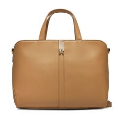 Torebka Tommy Hilfiger. Brązowe torebki do ręki damskie Tommy Hilfiger, bez wzorów, klasyczne, bez dodatków. Za 429.99 zł.