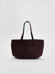 Torebka shopper - ciemnobrązowy. Brązowe torebki shopper damskie Reserved, bez wzorów, bez dodatków. Za 119.99 zł.