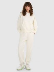 4F Spodnie dresowe joggery damskie - białe L. Brązowe spodnie dresowe damskie 4f, l, bez wzorów, z bawełny. Za 149.99 zł.