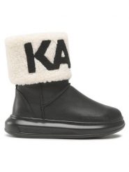 KARL LAGERFELD Śniegowce KL44550 Czarny. Czarne śniegowce i trapery damskie KARL LAGERFELD, ze skóry. Za 959.99 zł.