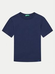 United Colors Of Benetton T-Shirt 3I1XC109W Granatowy Regular Fit. Niebieskie t-shirty dla chłopców United Colors Of Benetton, bez wzorów, z bawełny, bez ramiączek. Za 49.99 zł.