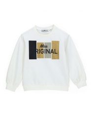 Original Marines Bluza DCA3575F Écru Regular Fit. Bluzy dla dziewczynek Original Marines, bez wzorów, z bawełny, bez ramiączek, bez kaptura. Za 139.99 zł.