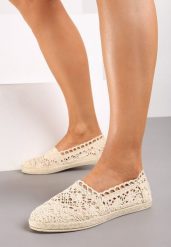 Beżowe Ażurowe Espadryle na Podeszwie z Plecionki Satisfyinglys. Brązowe espadryle damskie Born2be, na lato, w ażurowe wzory, z materiału, biznesowe, bez obcasa, bez zapięcia. Za 59.99 zł.