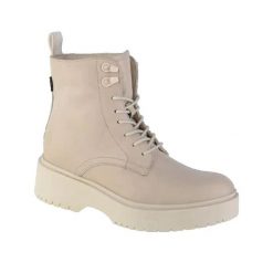 Beżowe skórzane buty Levi's Bria dla kobiet. Białe trekkingi damskie Levi's, trekkingowe. Za 467.05 zł.